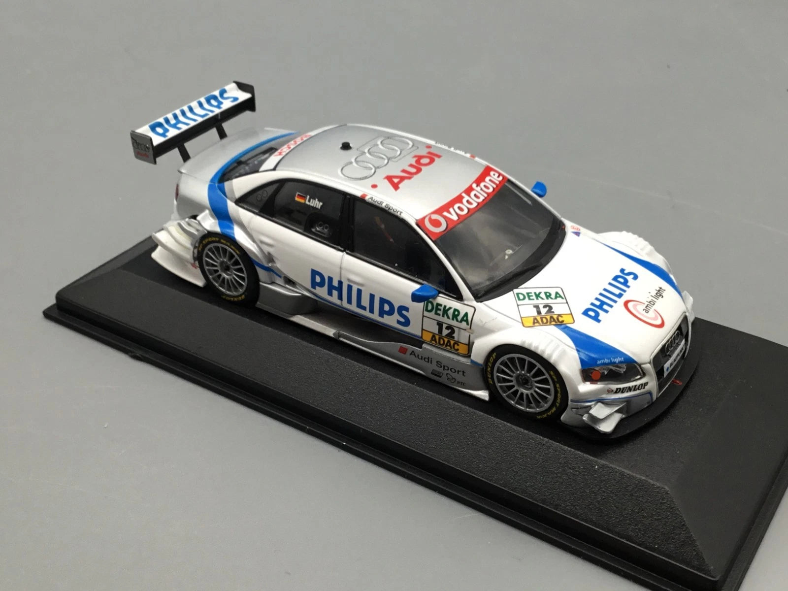 Modellautos 1:43 Minichamps Audi A4 DTM 2007 Lucas Luhr #12 in OVP