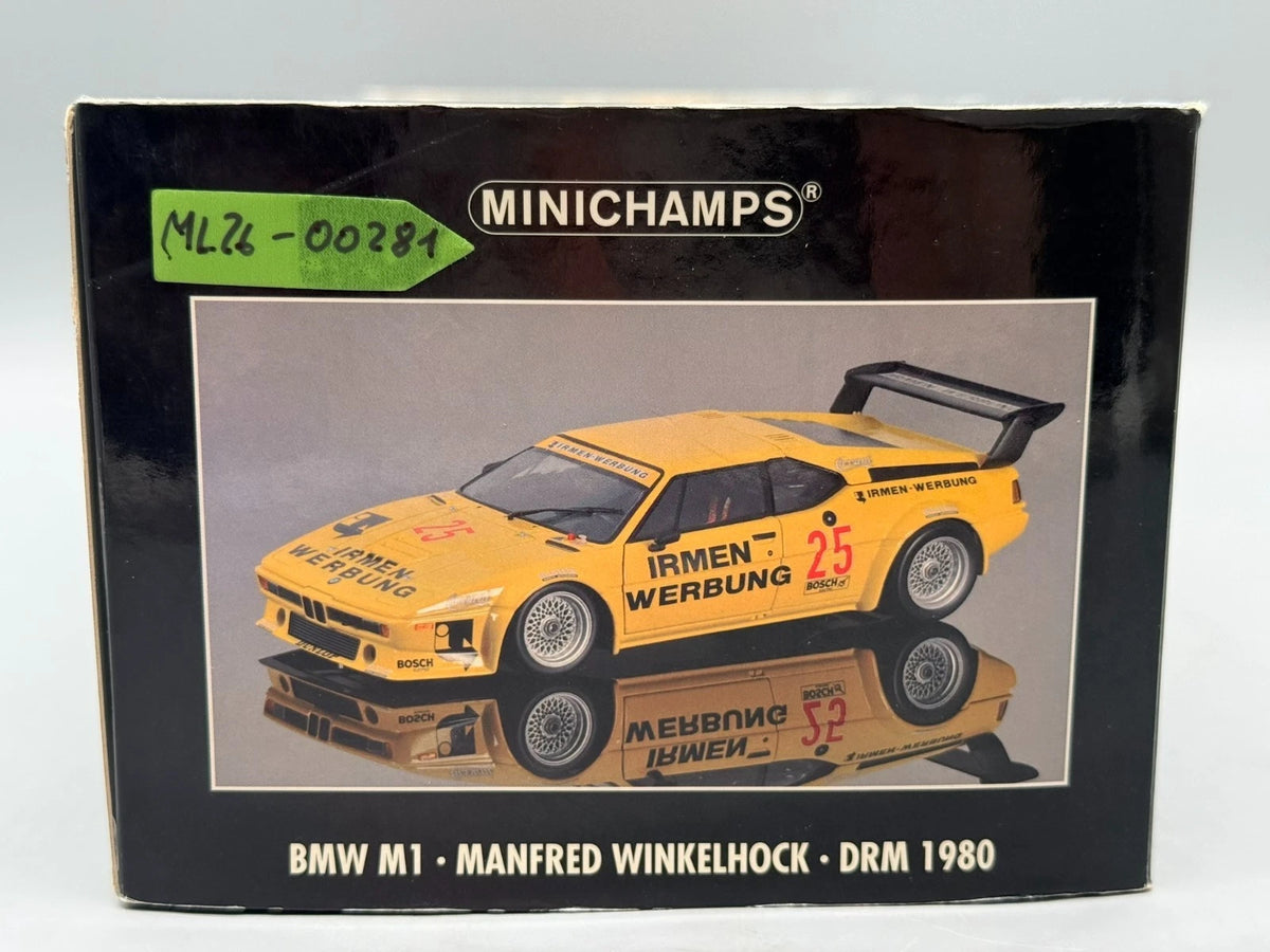 Modellautos 1:18 Minichamps BMW M1 Manfred Winkelhock DRM 1980 #25 mit OVP