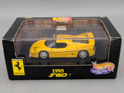 Modellautos 1:43 Hot Wheels Ferrari F50 1995 Gelb mit OVP