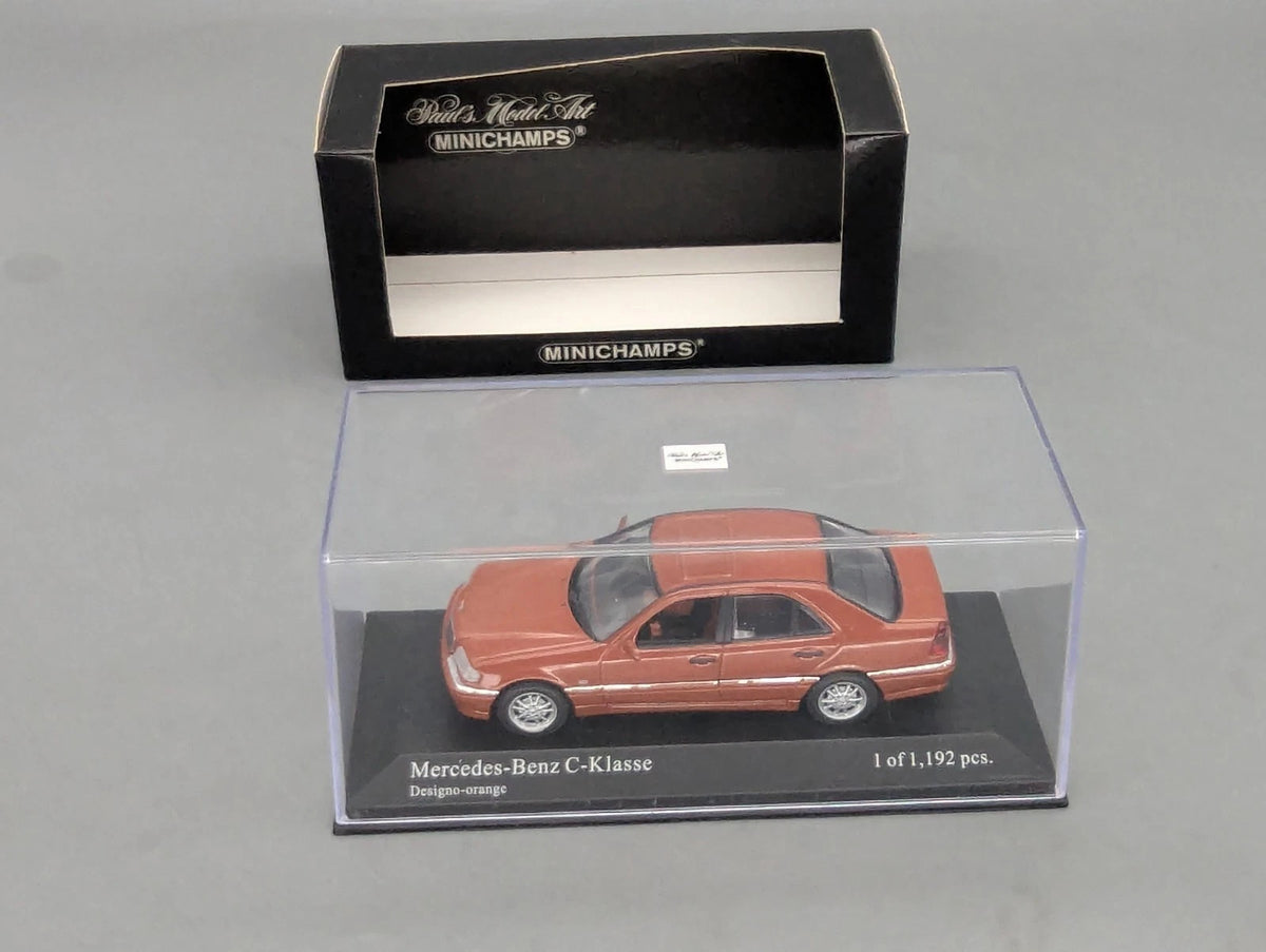 Modellautos 1:43 Minichamps Mercedes Benz C-Class 1997 Designo Orange mit OVP