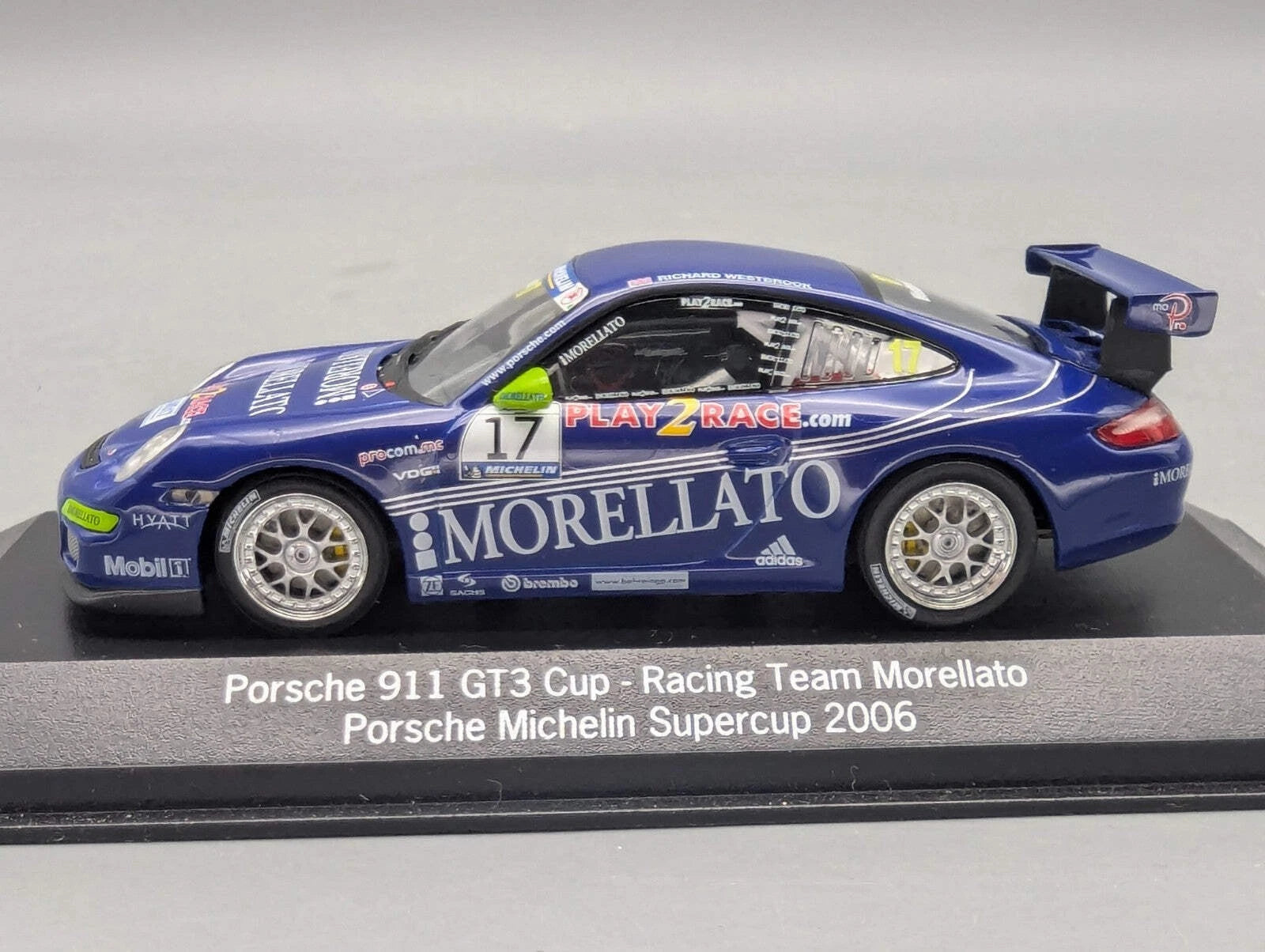 Modellautos 1:43 Minichamps Porsche 911 GT3 Cup 2006 #17 mit WAP Dealer OVP