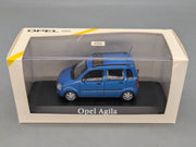 Modellautos 1:43 Minichamps Opel Agila Blau Metallic mit Dealer OVP
